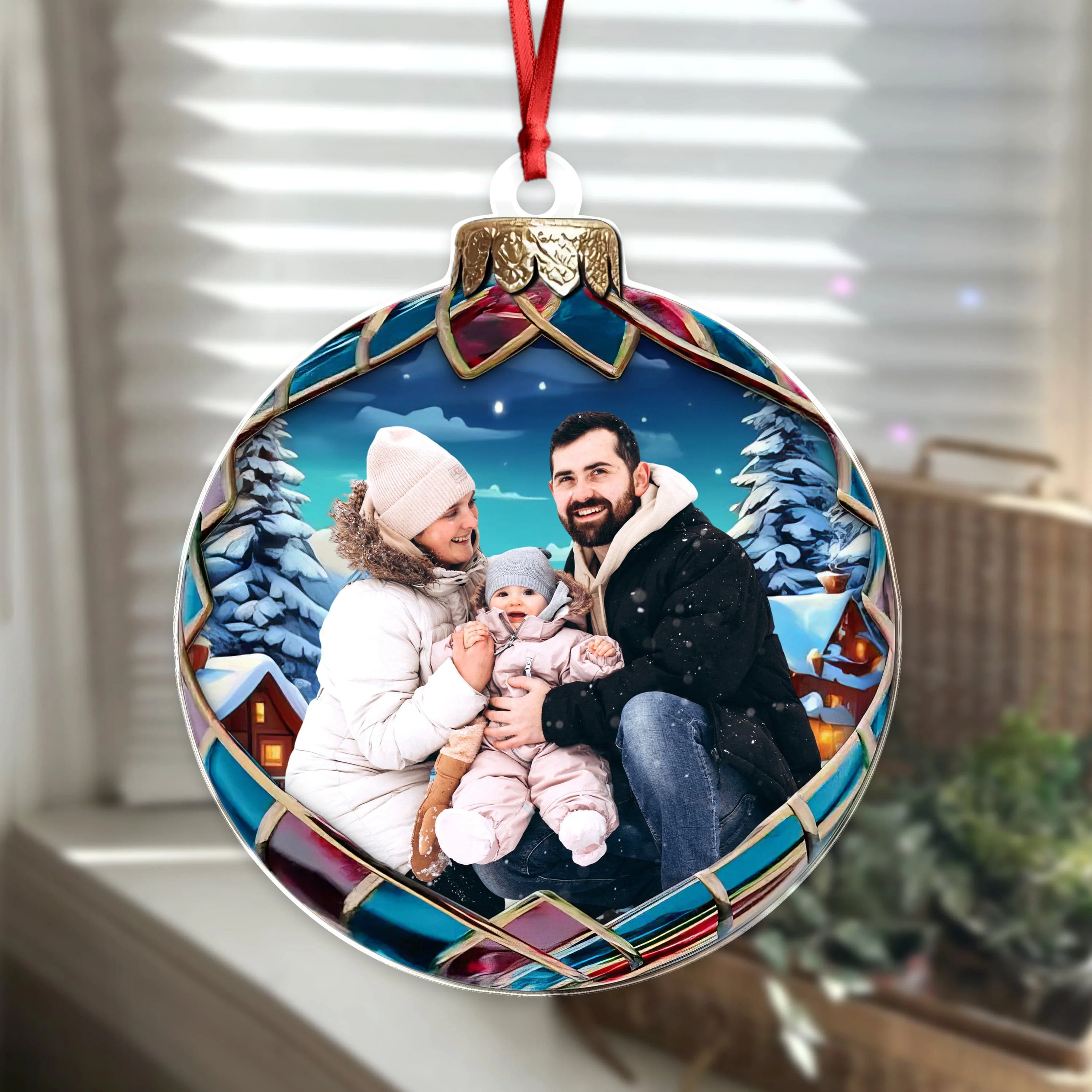 Custom Photo Good Cheer Is Found With Family Christmas Acrylic Ornament TH10 892017 - Image 4
