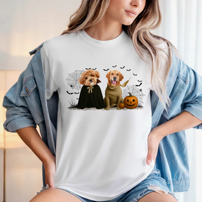 Custom Photo Gothic Halloween Comfort Shirt For Dog Lover TH10 896081 - Image 2