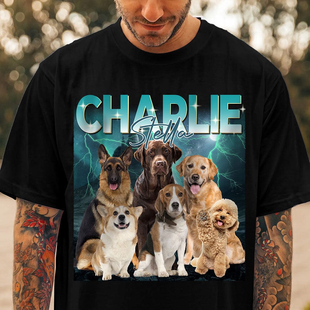 Custom Photo Gradient Name For Dog Lover Shirt TA29 889695 - Image 4