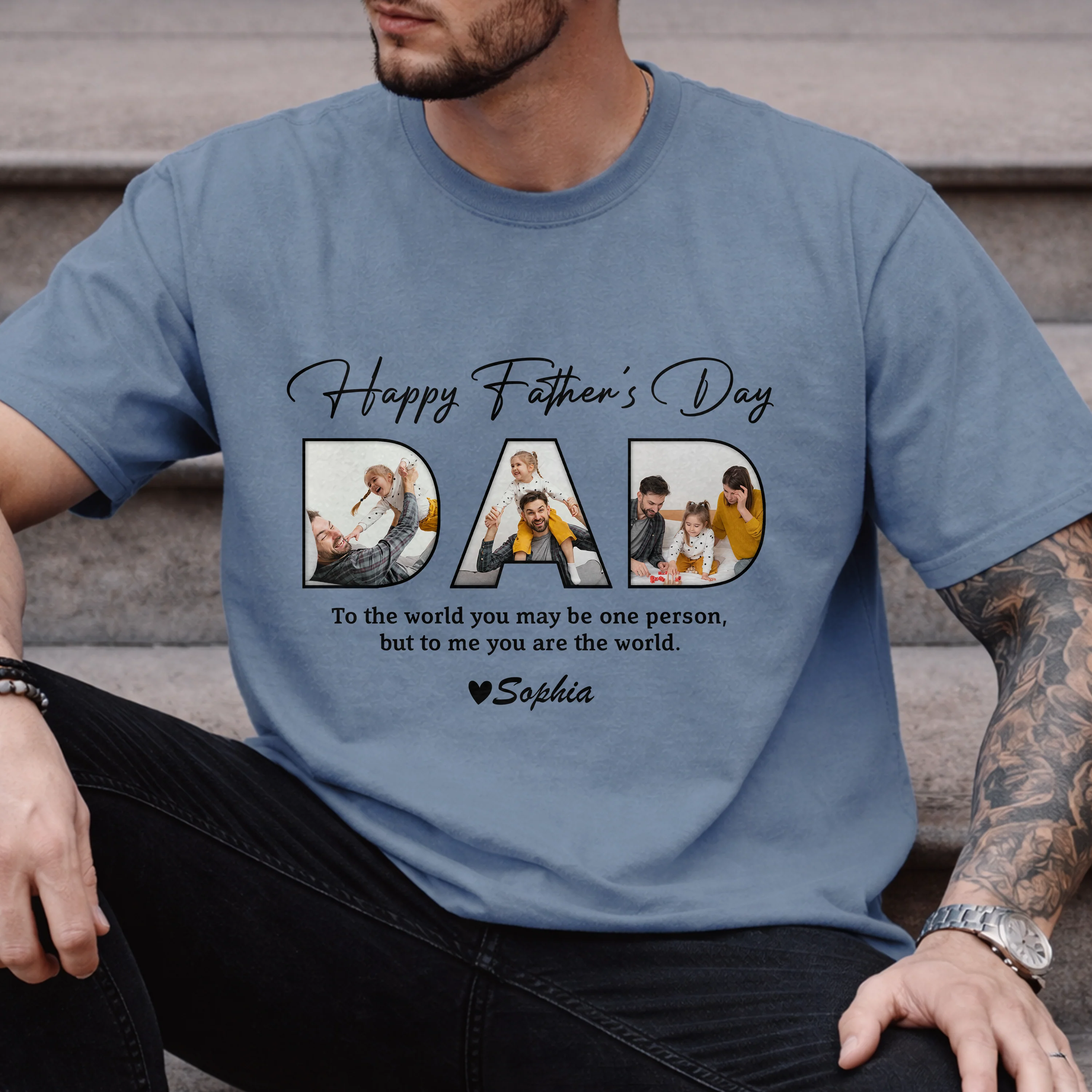 Custom Photo Happy Father's Day Comfort Shirt Gift For Dad TH10 169371 - Image 3