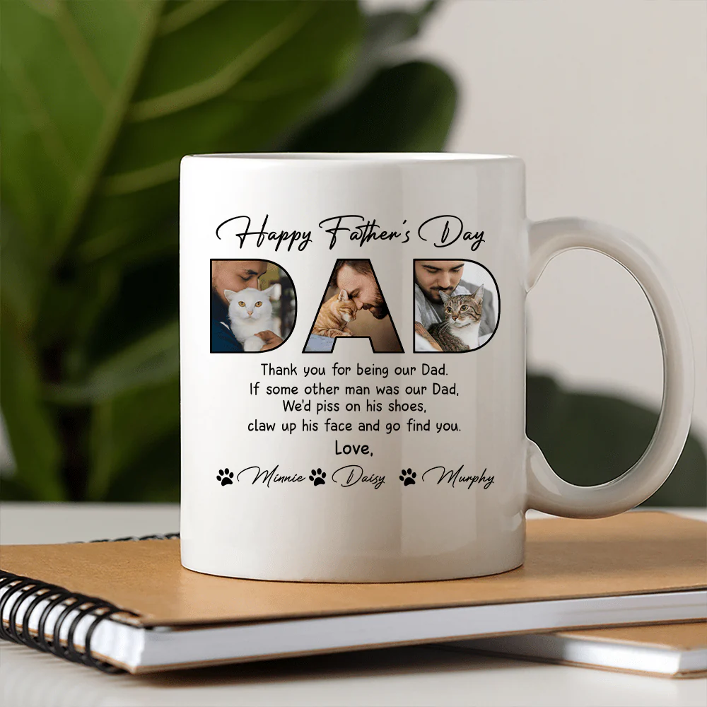 Custom Photo Happy Father's Day For Cat Lover Mug TH10 N304 890907 - Image 3