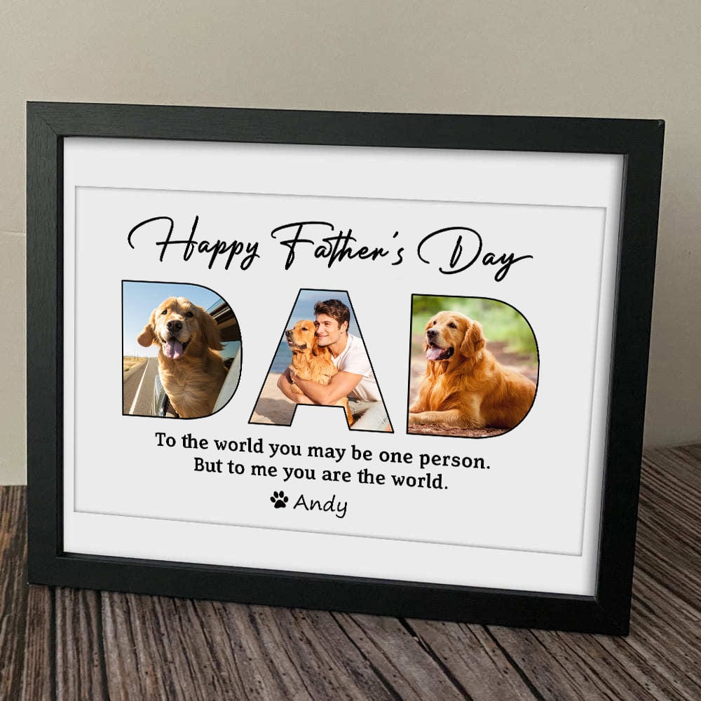Custom Photo Happy Father's Day To The Best Dog Dad Picture Frame TA29 889215 - Image 3