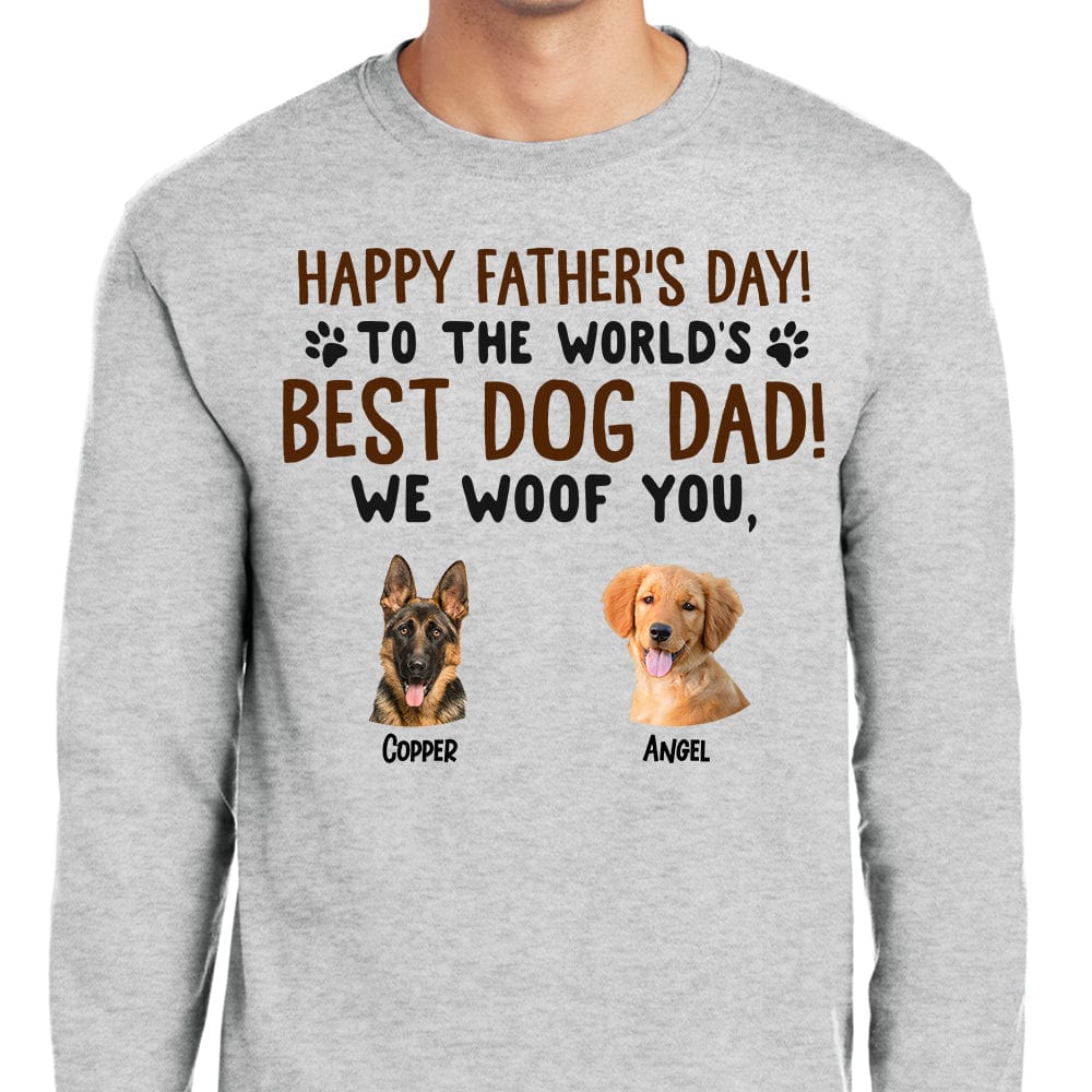Custom Photo Happy Father's Day To The World Best Dog Dad Shirt TA29 889339 - Image 3