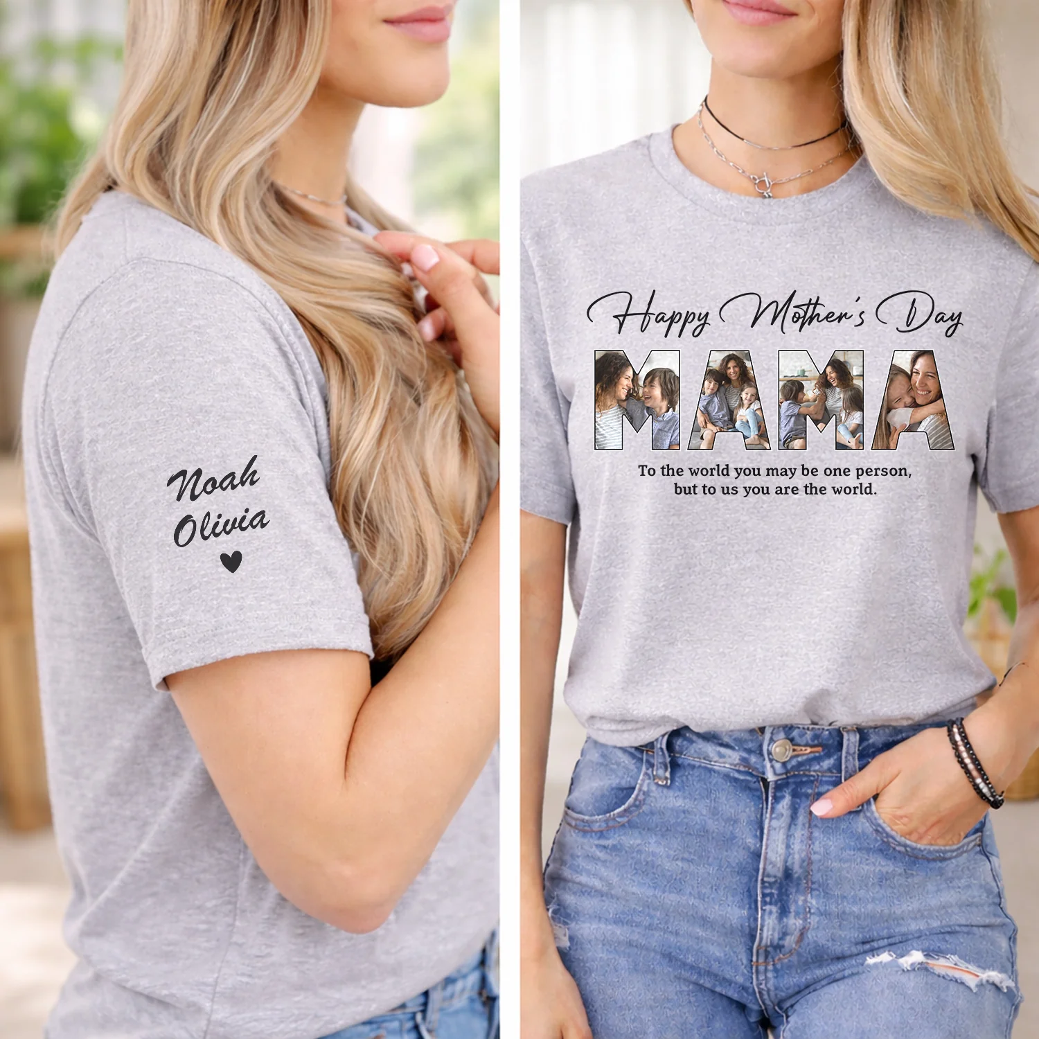 Custom Photo Happy Mother's Day Short Sleeve Printing Shirt TH10 169535