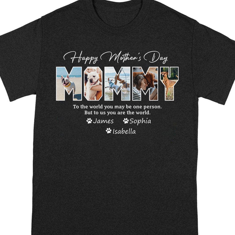 Custom Photo Happy Mother's Day To Dog Mom Shirt K228 889099 - Image 3