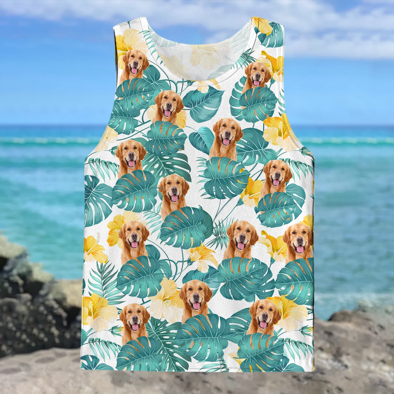 Custom Photo Hawaii Style Tanktop For Dog Lover TH10 894185 - Image 5