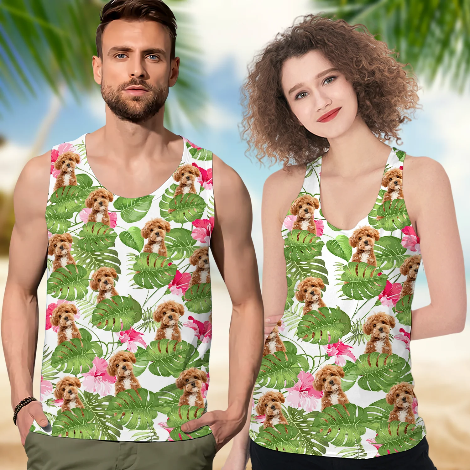 Custom Photo Hawaii Style Tanktop For Dog Lover TH10 894185 - Image 7