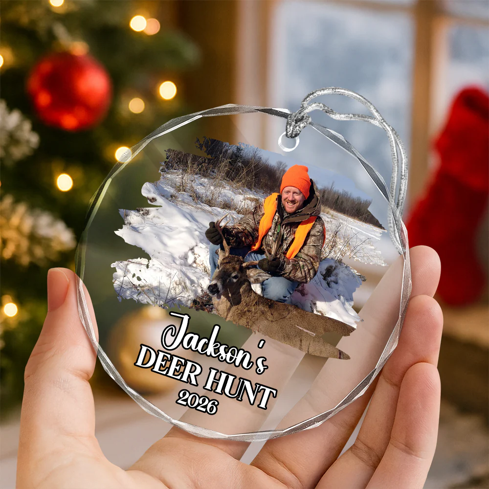Custom Photo Hunting Glass Ornament TH10 896667 - Image 3