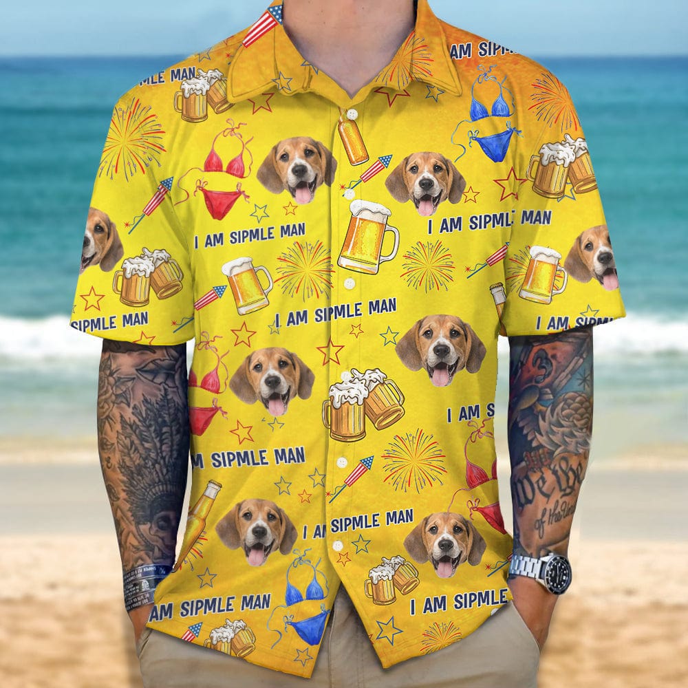 Custom Photo I Am A Simple Man For Dog Lover Hawaii Shirt N304 889451 - Image 2