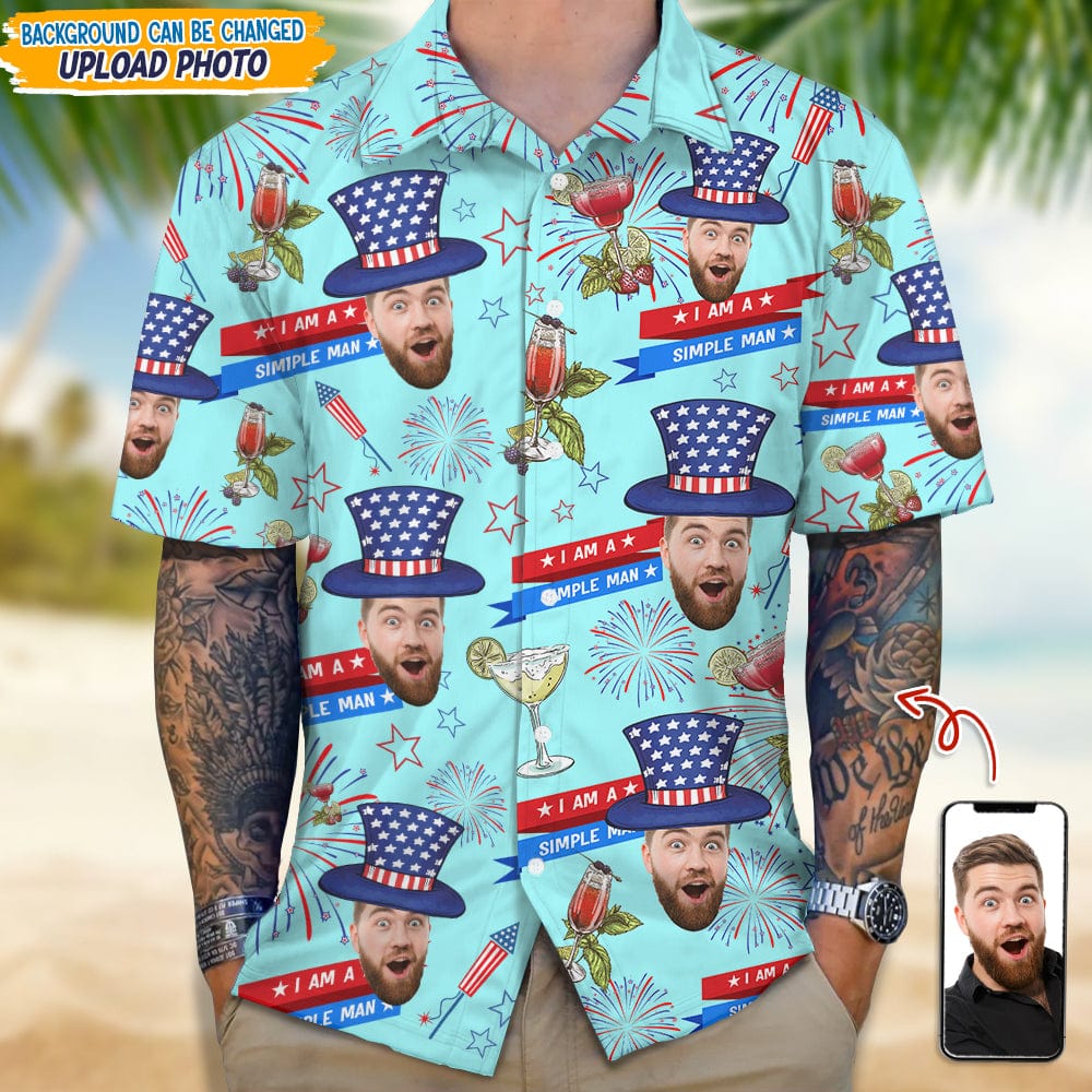 Custom Photo I Am A Simple Man Hawai Shirt N304 889441 - Image 2