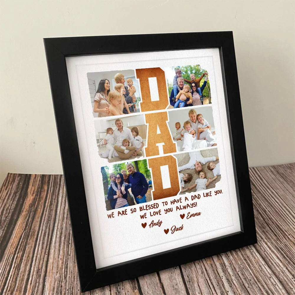 Custom Photo I Am So Blessed To Have A Dad Like You Picture Frame TA29 889285 - Image 2