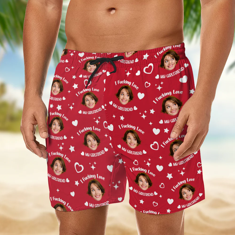 Custom Photo I Fking Love My Lover Beach Short For Couple TH10 892825 - Image 3