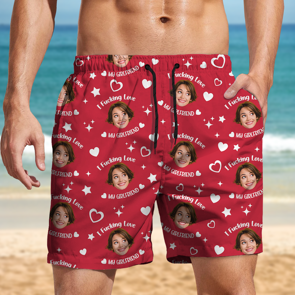 Custom Photo I Fking Love My Lover Beach Short For Couple TH10 892825 - Image 4