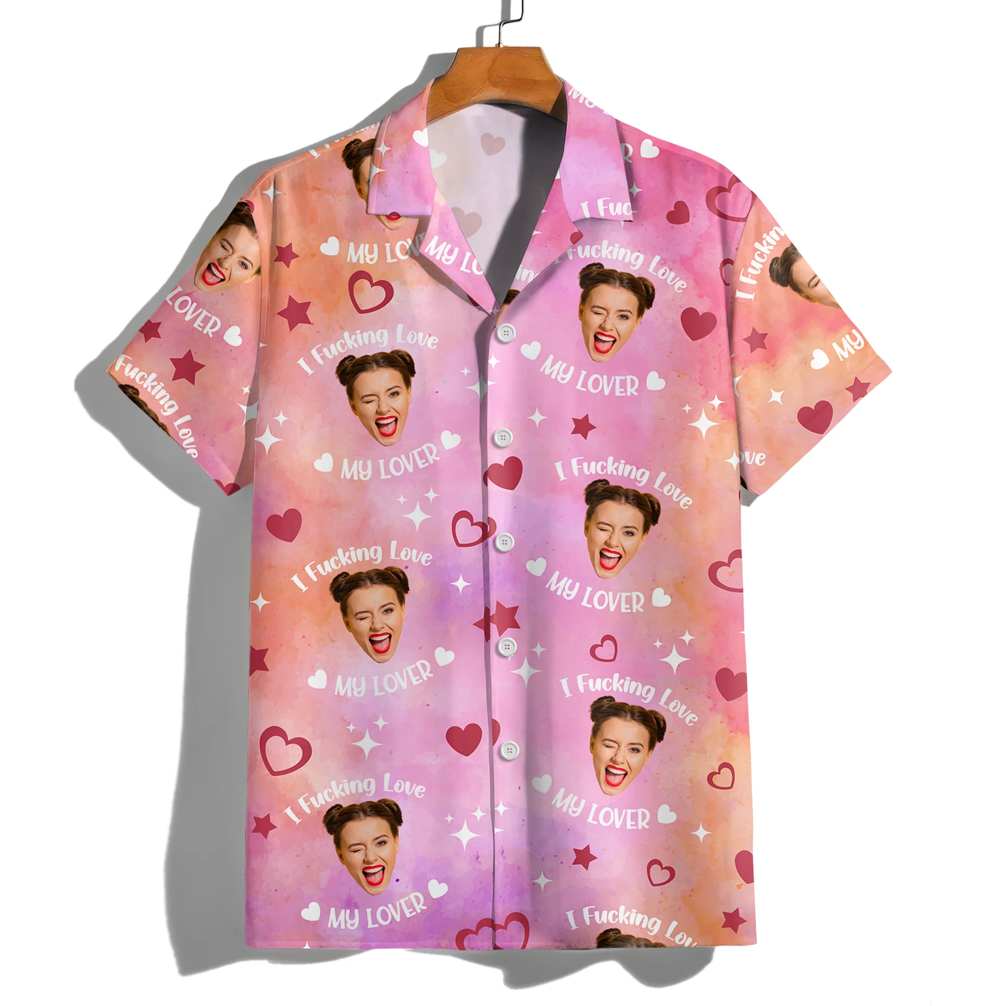 Custom Photo I Fking Love My Lover Hawaii Shirt For Couple TH10 892823 - Image 4