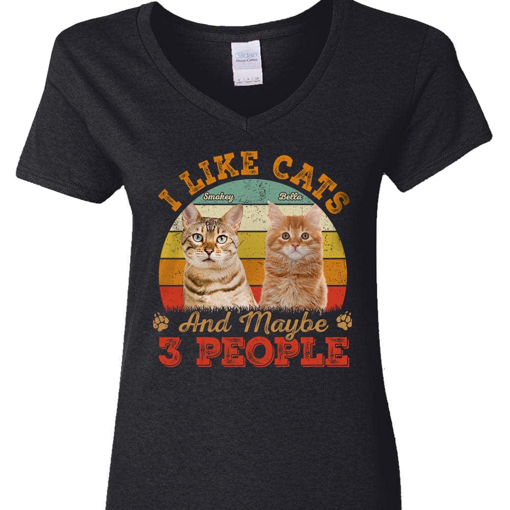 Custom Photo I Like Cats  And Maybe 3 People Shirt N304 889159 - Image 4