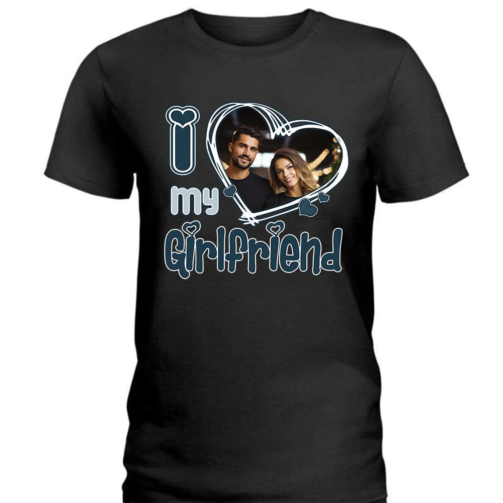 Custom Photo I Love Him/Her Valentine Dark Shirt K228 890127 - Image 4