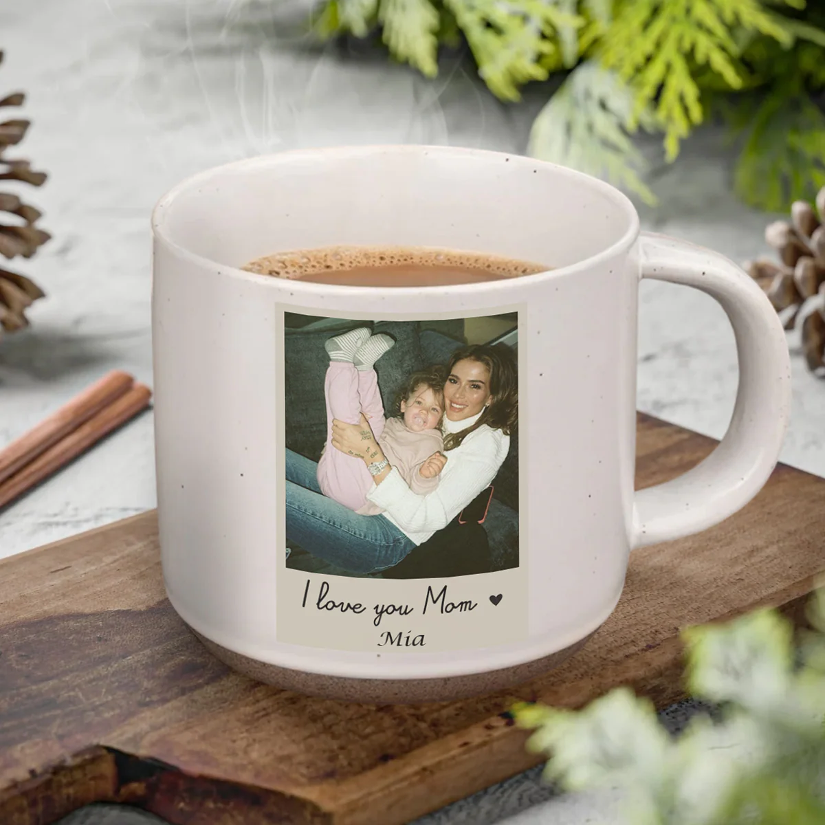 Custom Photo I Love You Mom Pottery Mug TH10 898865 - Image 2