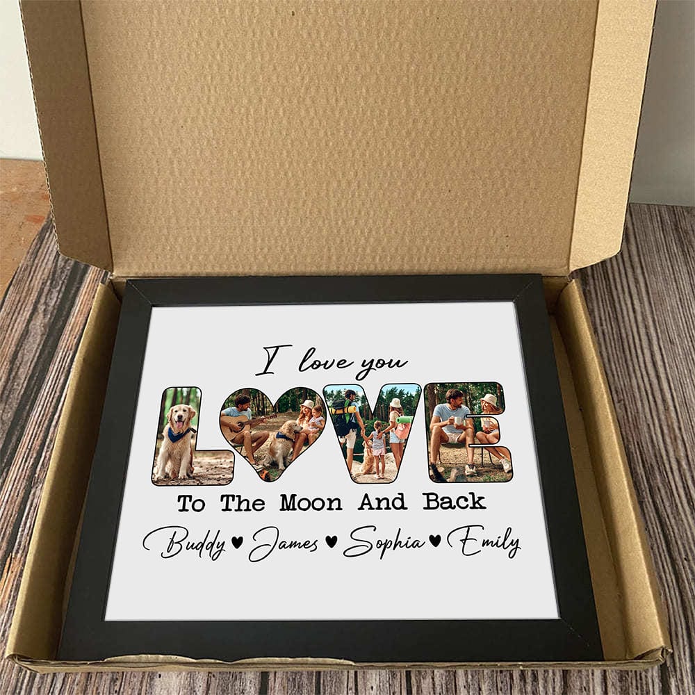 Custom Photo I Love You To Moon And Back Picture Frame TH10 892187 - Image 4