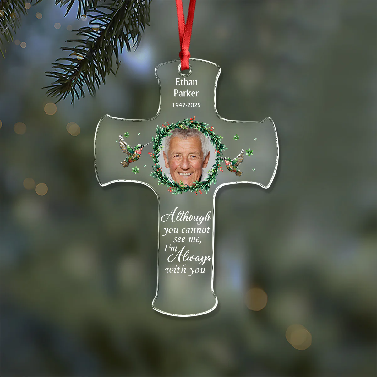 Custom Photo I'm Always With You Memorial Acrylic Ornament TH10 896257 - Image 2