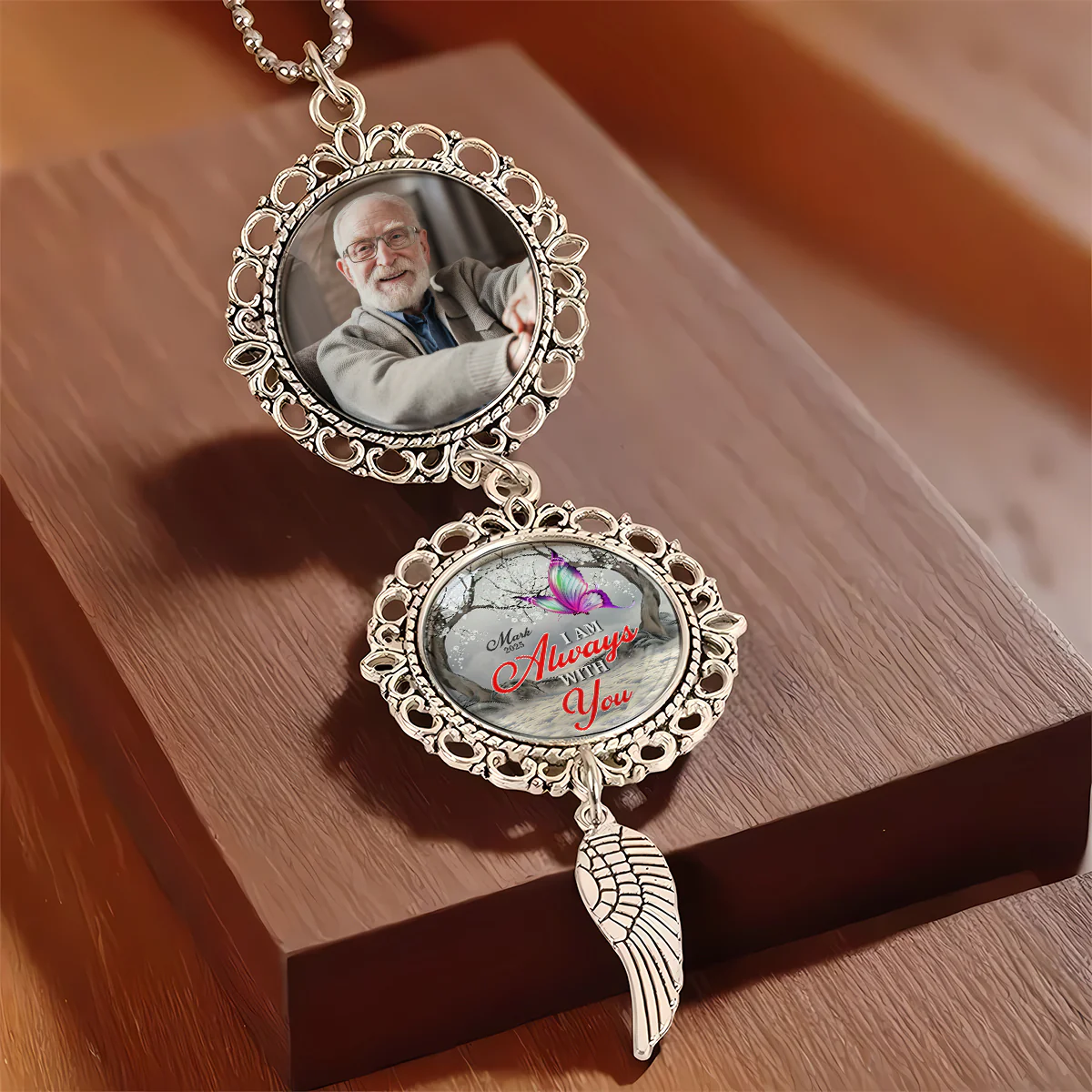 Custom Photo I'm Always With You Memorial Hanging Ornament With Charm TH10 892507 - Image 3