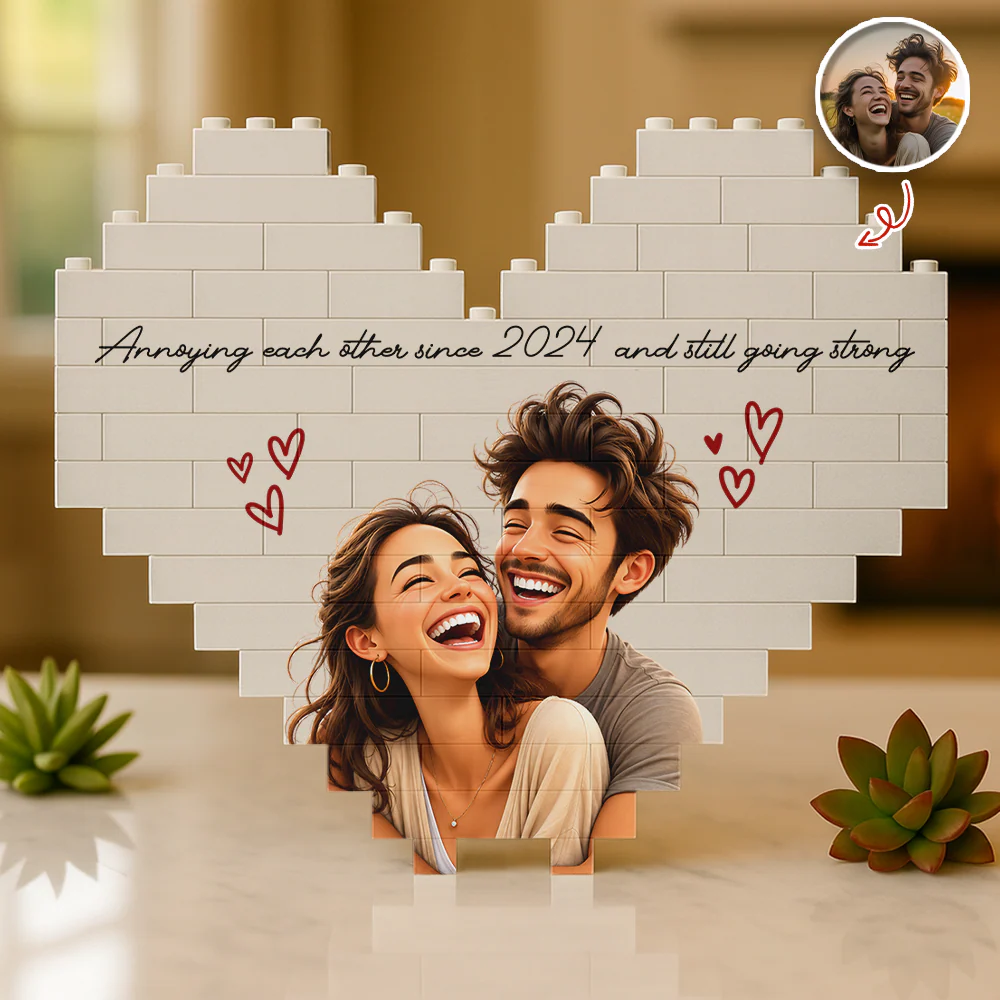 Custom Photo I'm Yours Building Brick Block For Couple TH10 170275 - Image 2