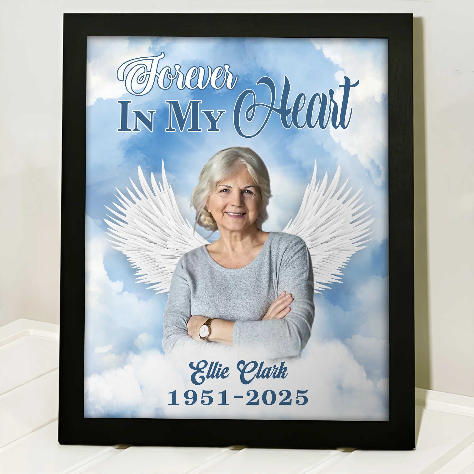 Custom Photo In Loving Memory Memorial Heaven Picture Frame TH10 892501 - Image 4
