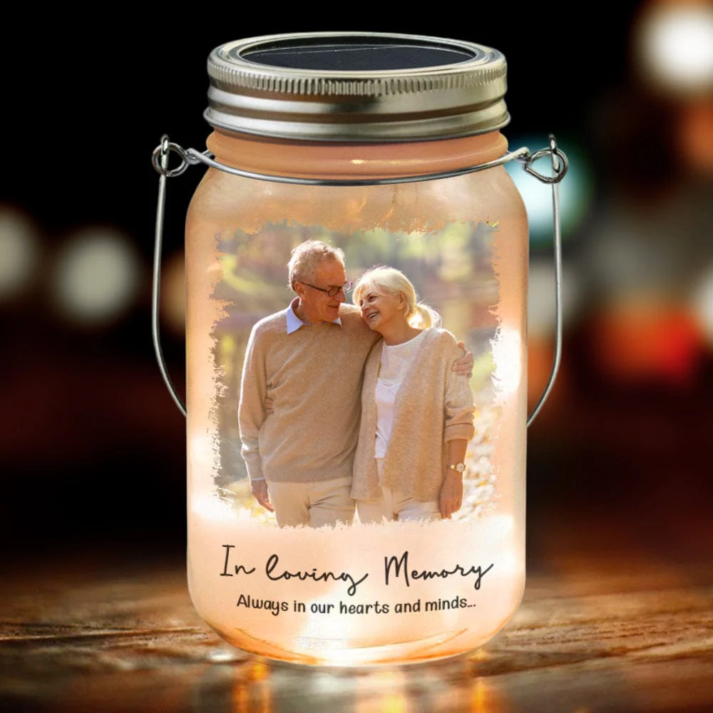 Custom Photo In Loving Memory Memorial Mason Jar Light TH10 891667 - Image 2