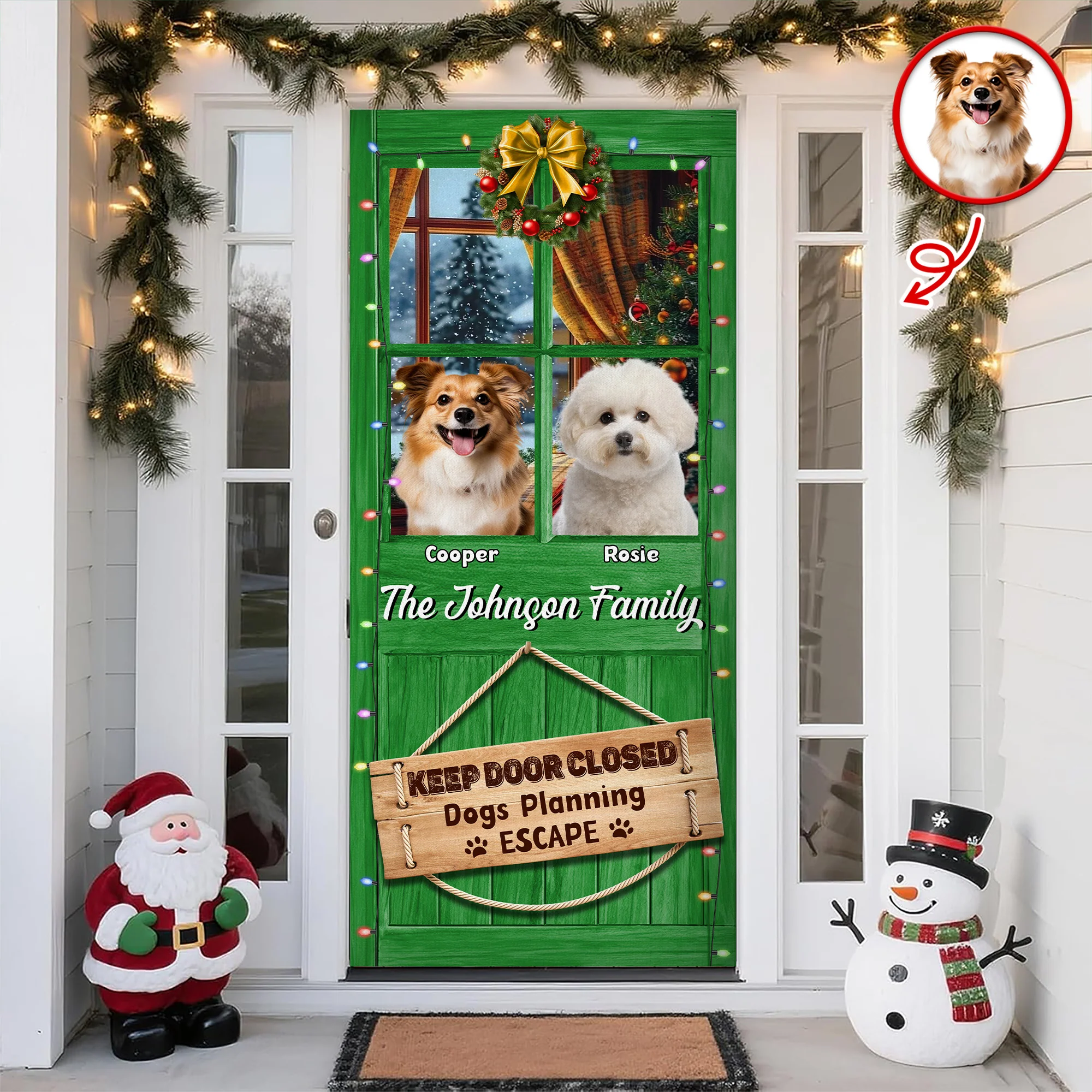 Custom Photo Keep Door Closed Dog Planning Escape Door Cover For Dog Lover TH10 896537 - Image 8