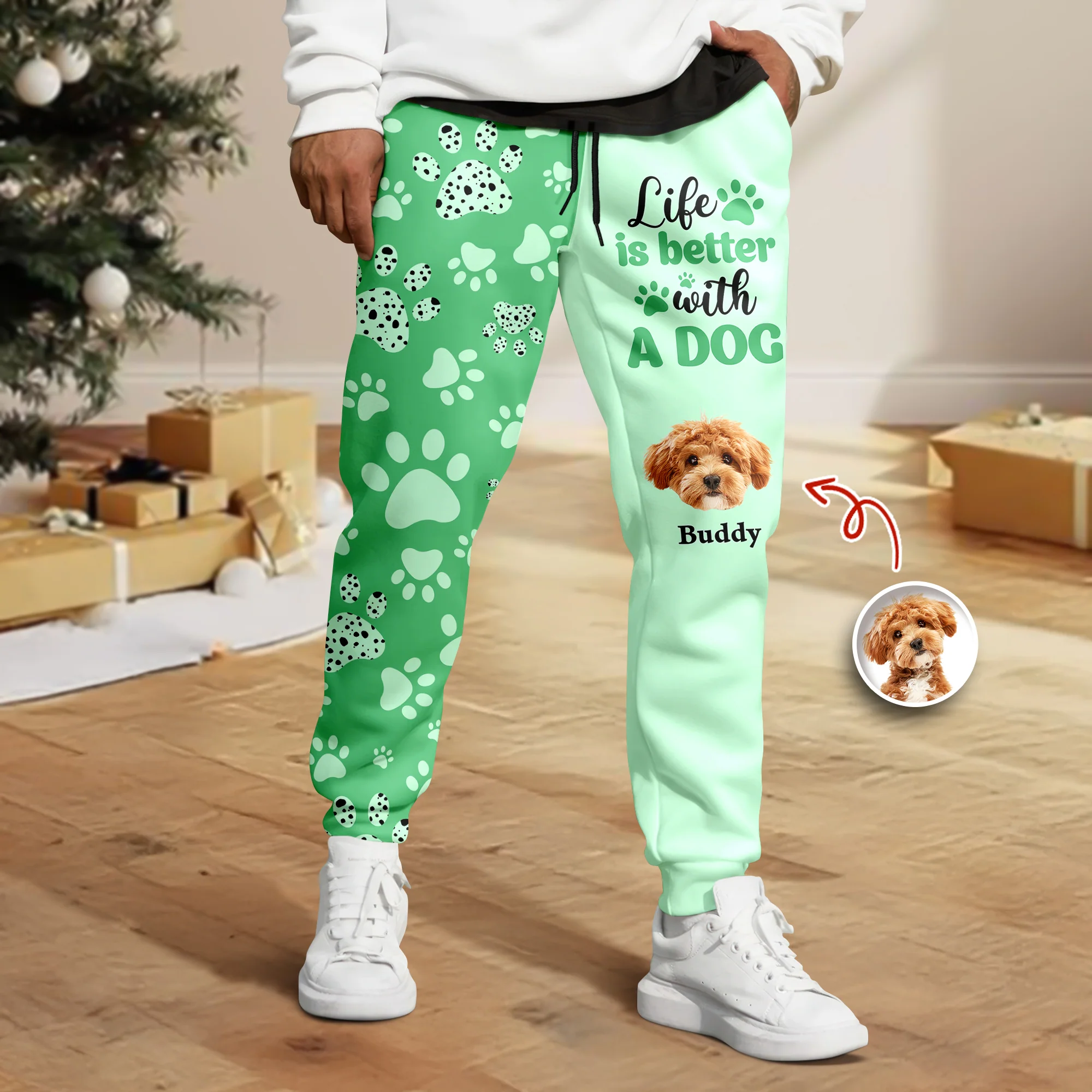 Custom Photo Life Is Better With Dogs Sweatpants For Dog Lover TH10 894299 - Image 6