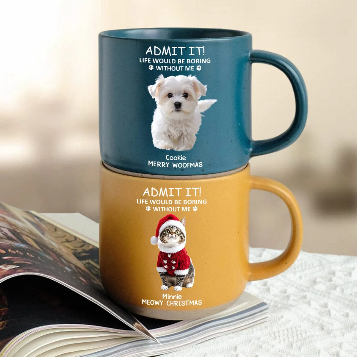 Custom Photo Life Would Be Boring Without Me Dog Cat Pottery Mug TH10 892075 - Image 4