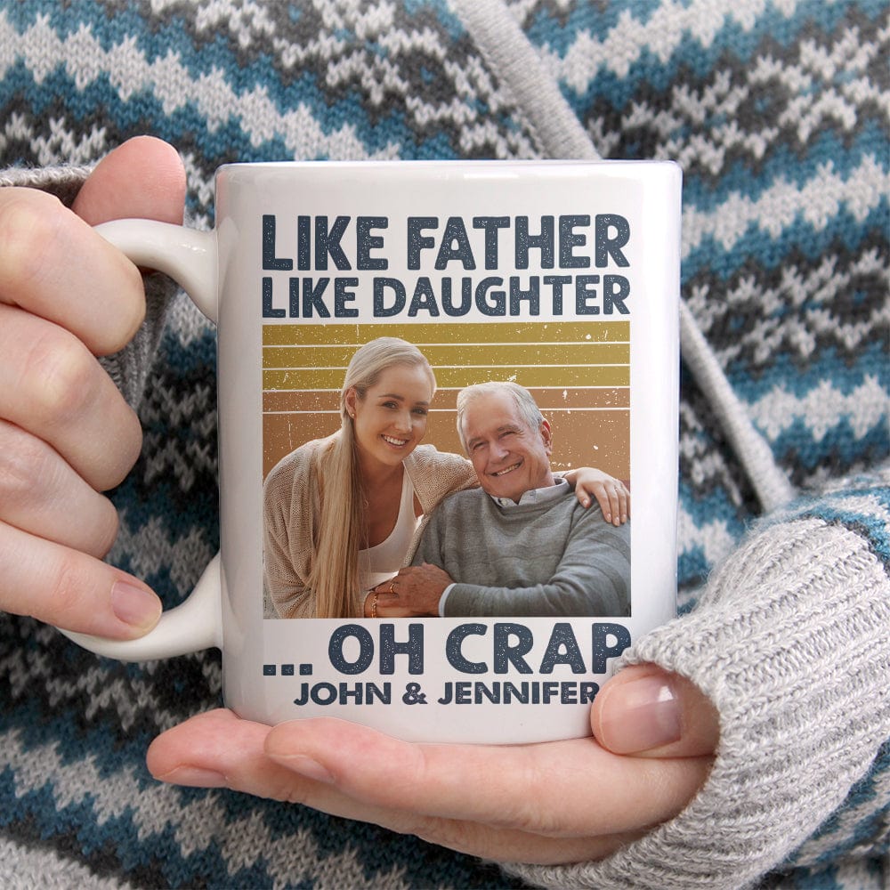 Custom Photo Like Father Like Daughter Family Mug N304 890315 - Image 2
