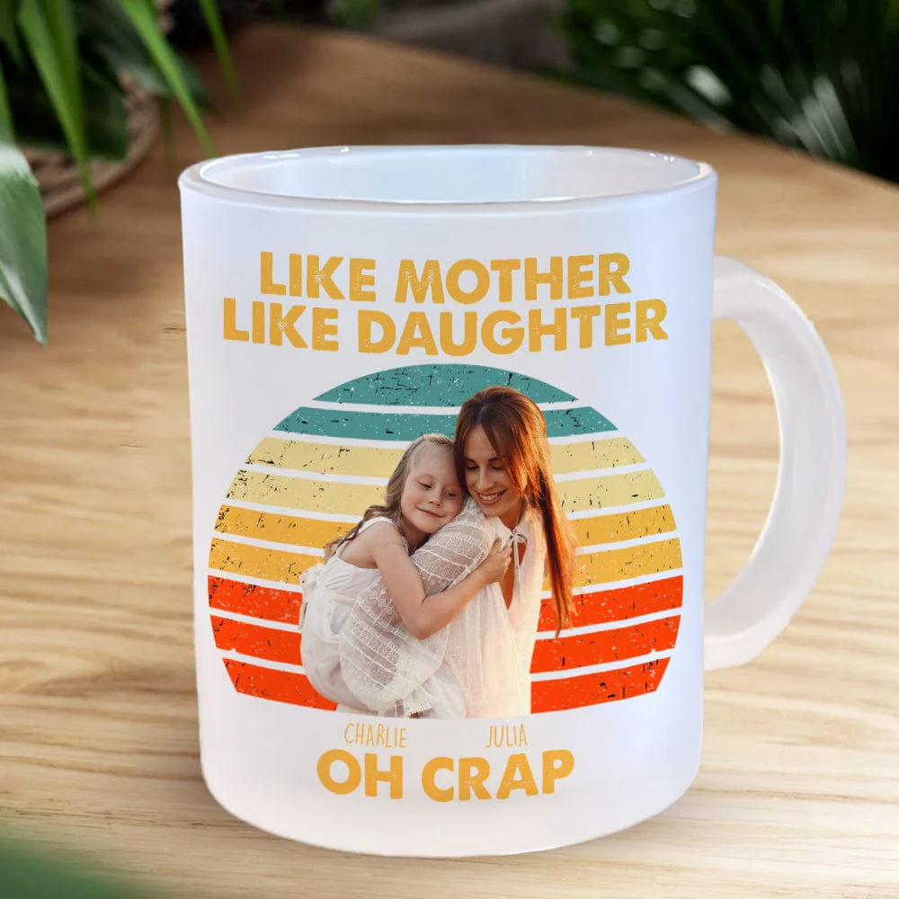 Custom Photo Like Mother Like Son Family Glass Mug Family TH10 891477 - Image 4