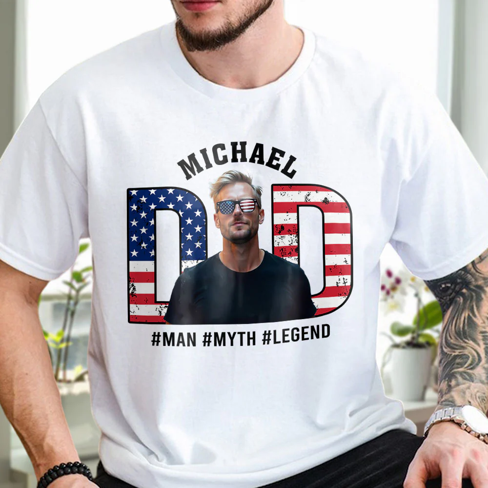 Custom Photo Man Myth Legend For Dad Shirt TH10 894085 - Image 2
