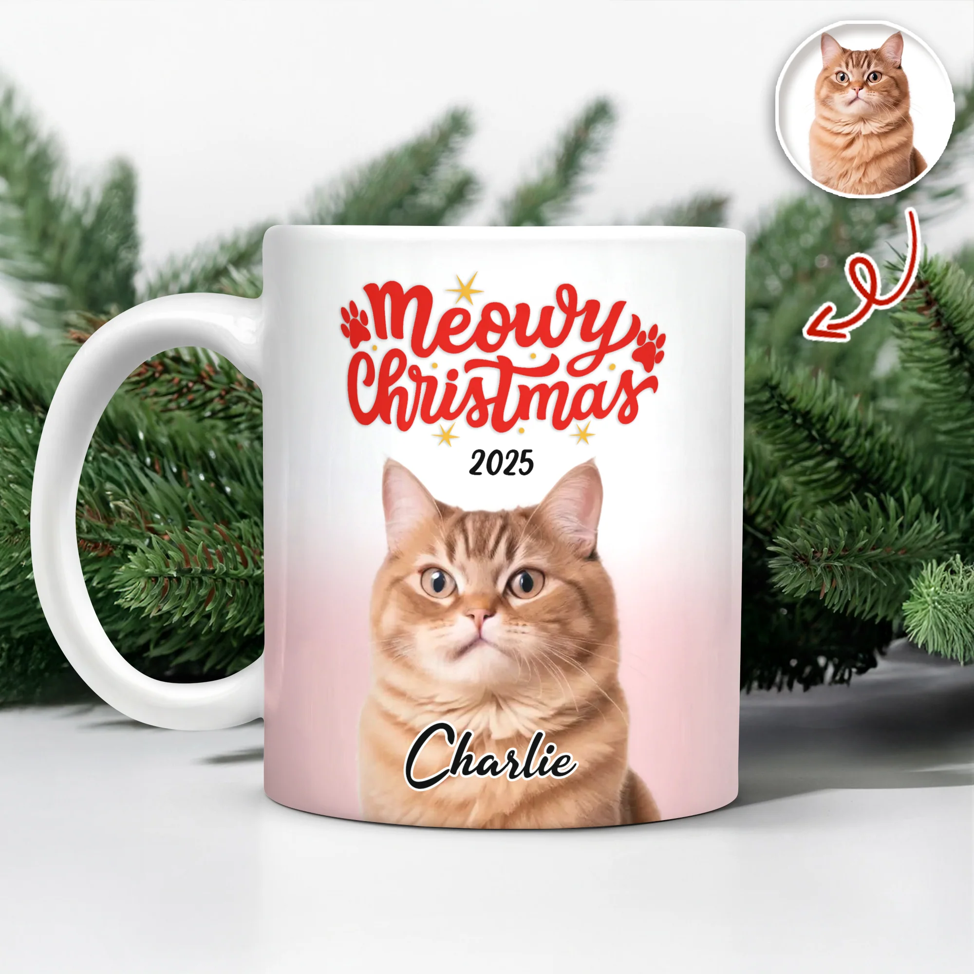 Custom Photo Meoway Christmas Mug TH10 896097 - Image 2