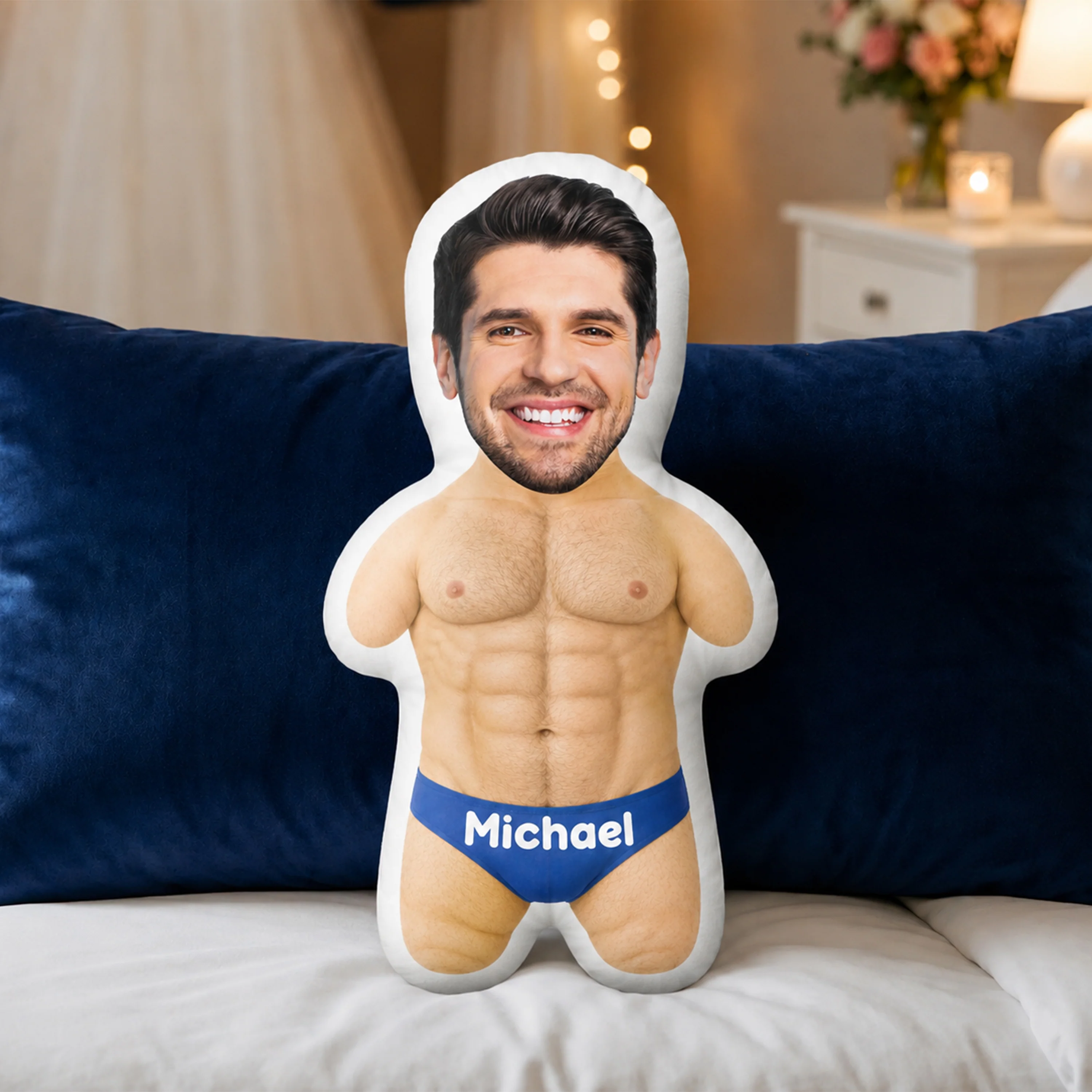 Custom Photo Minime Pillow Tummy Guy Shaped Pillow For Her TH10 170425 - Image 2