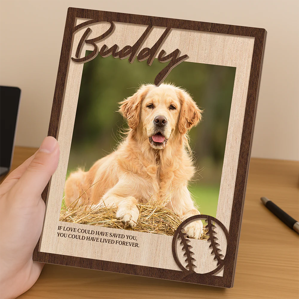 Custom Photo Forever In My Heart 2-Layered Wooden Plaque With Stand Memorial TH10 894231 - Image 8