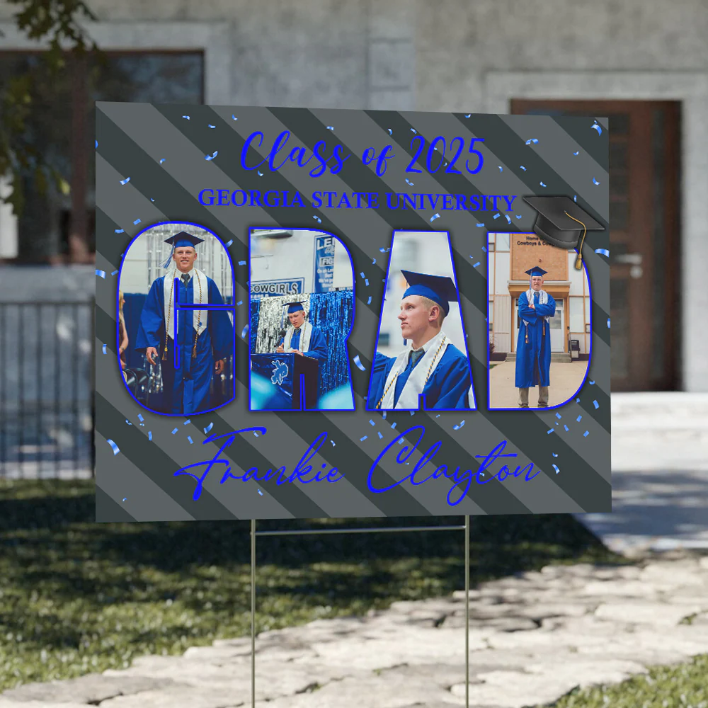 Custom Photo On Graduation Yard Sign TH10 892475 - Image 3