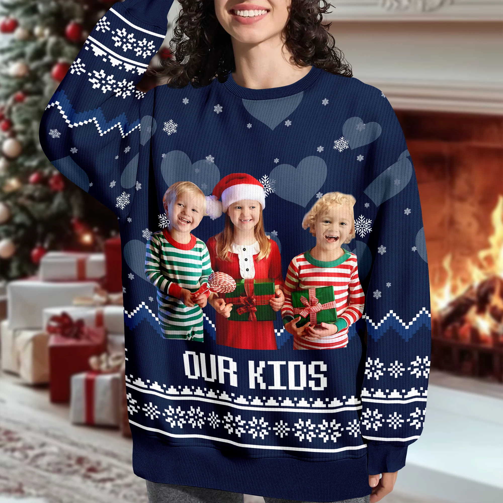 Custom Photo Our Grandkids Ugly Sweater For Christmas TH10 896247 - Image 2