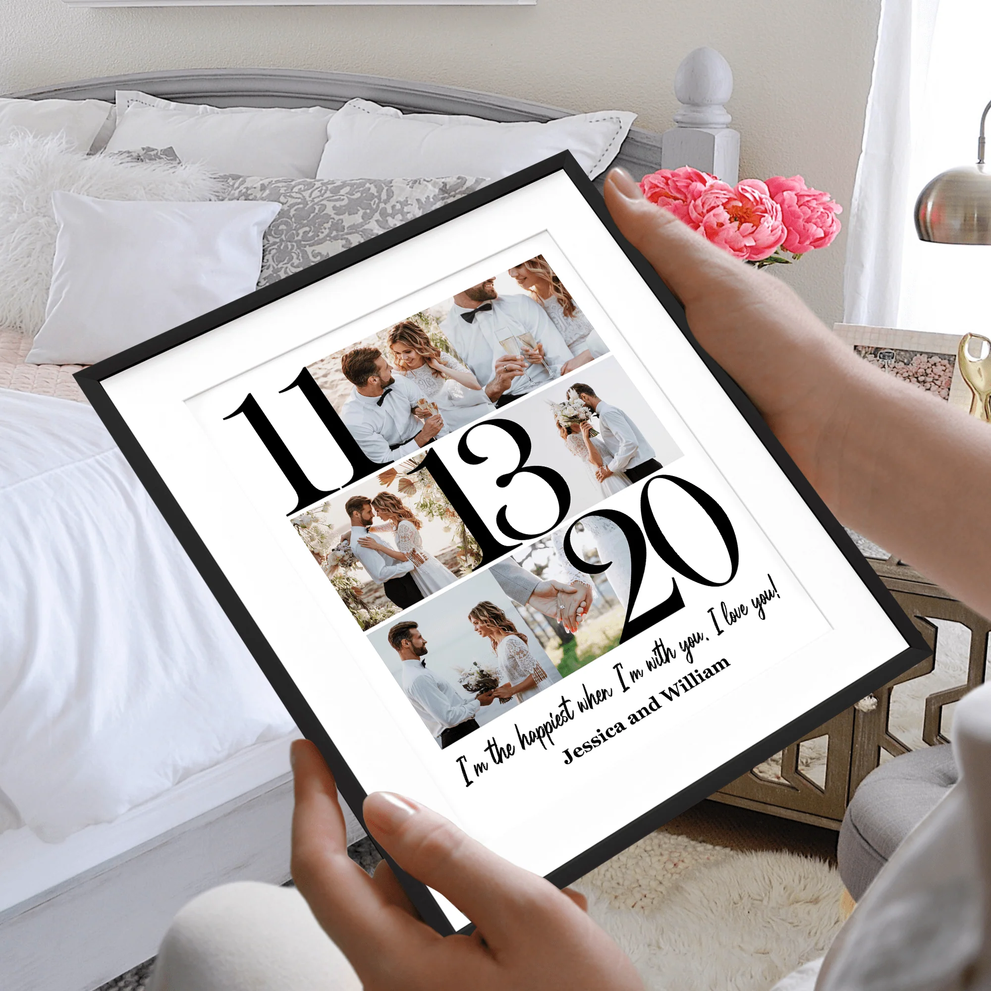 Custom Photo Personalize 1st Year Anniversary Picture Frame TA29 890553 - Image 2