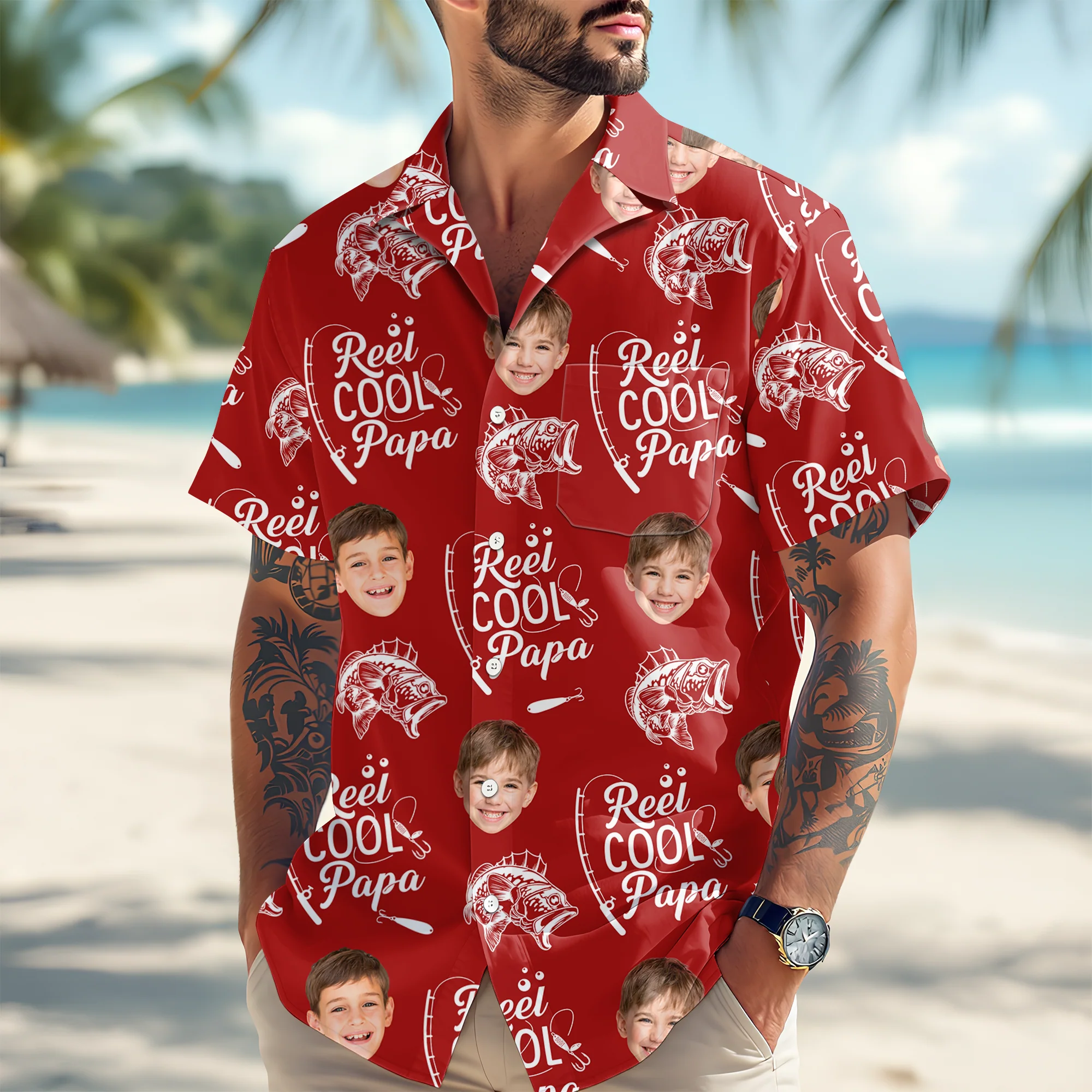 Custom Photo Reel Cool Dad Hawaii Shirt TH10 892767 - Image 3