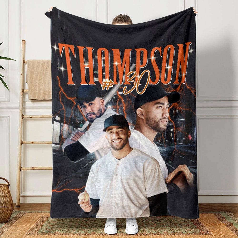 Custom Photo Retro Vintage For Sport Lover Blanket T286 890089 - Image 2