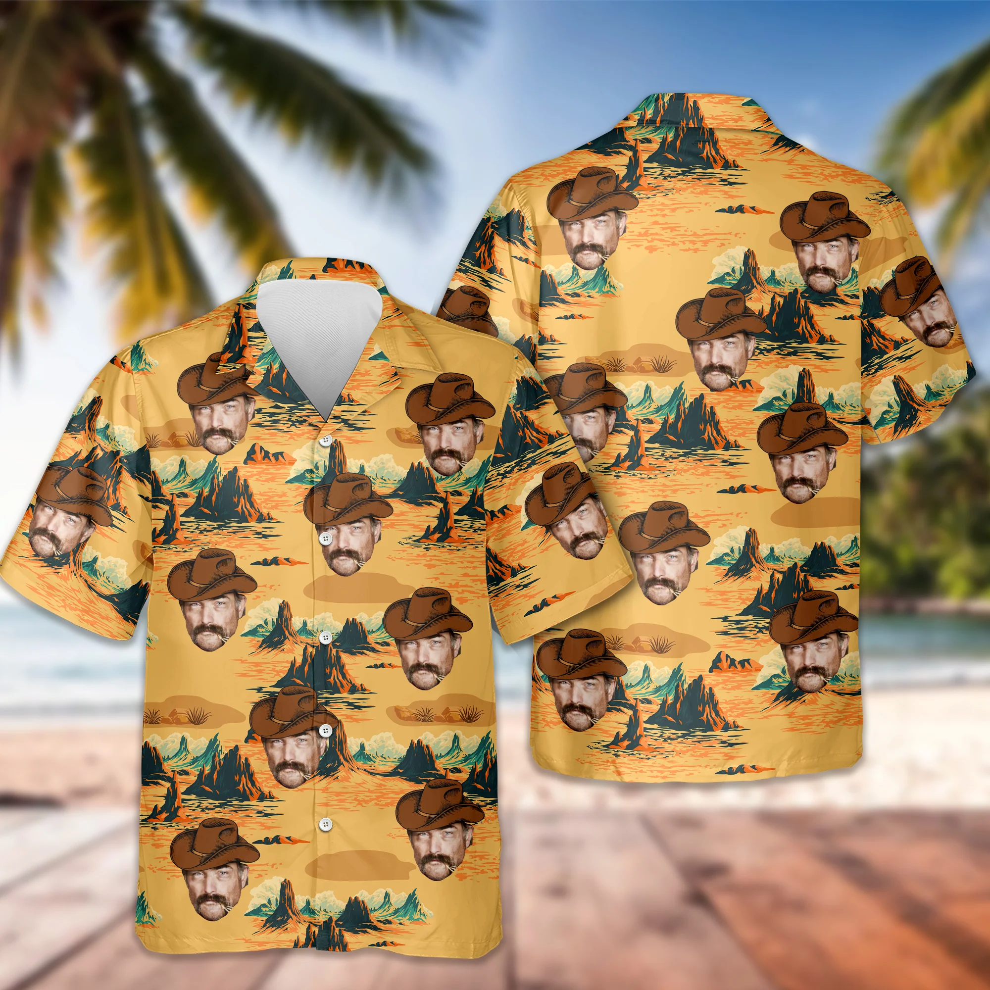 Custom Photo Retro Western Cowboy Hawaiian Shirt TH10 169755 - Image 6