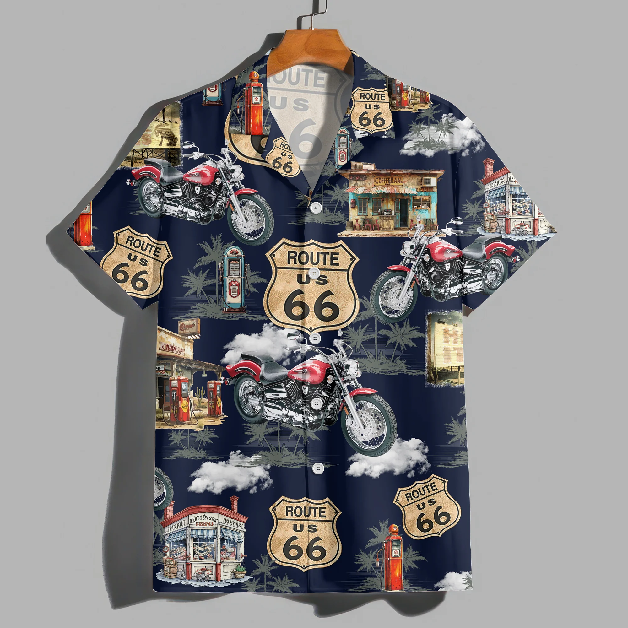 Custom Photo Rout 66 Authentic For Biker Hawaiian Shirt TH10 892553 - Image 6