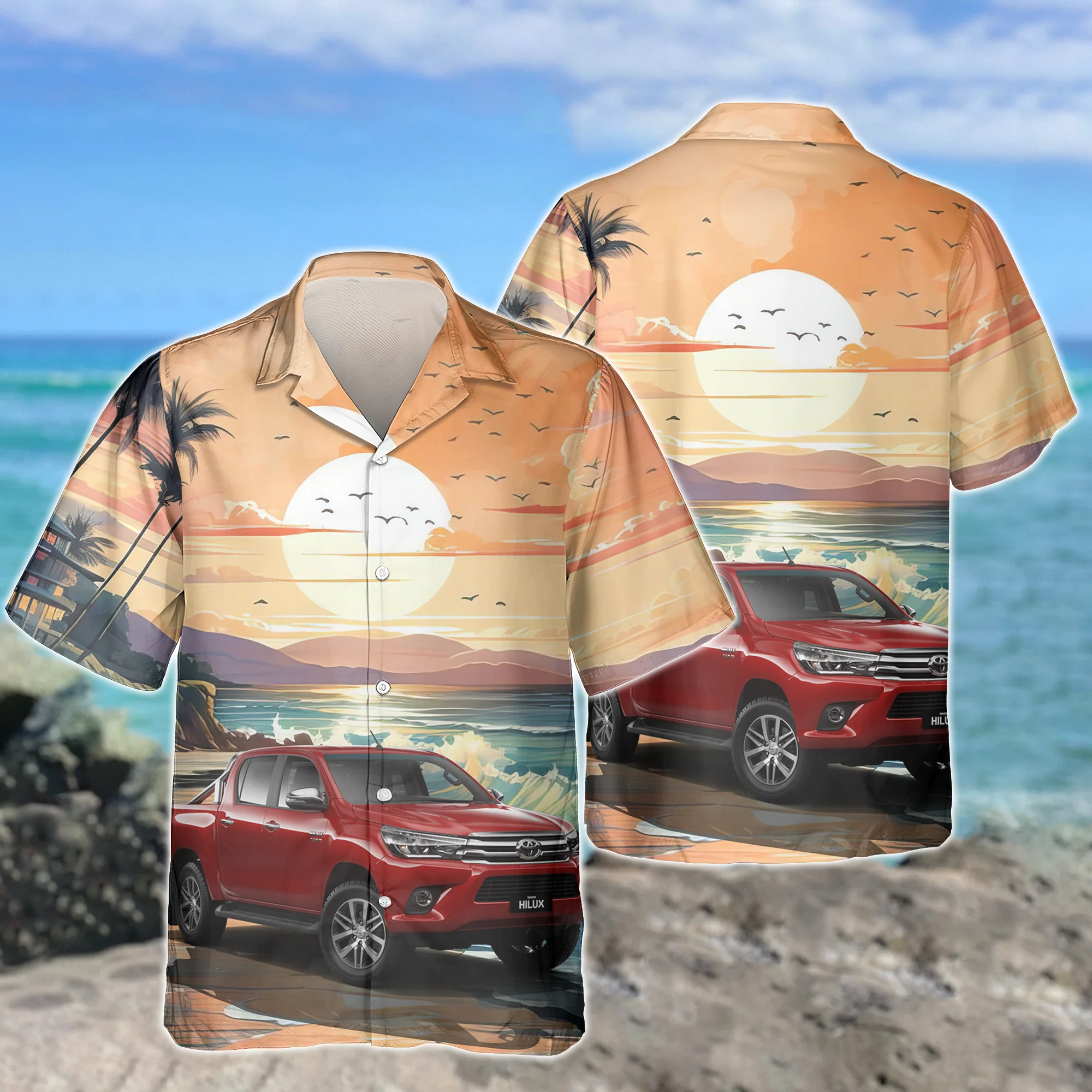 Custom Photo Sunset Hawaii Shirt For Car Lover TH10 892633 - Image 7