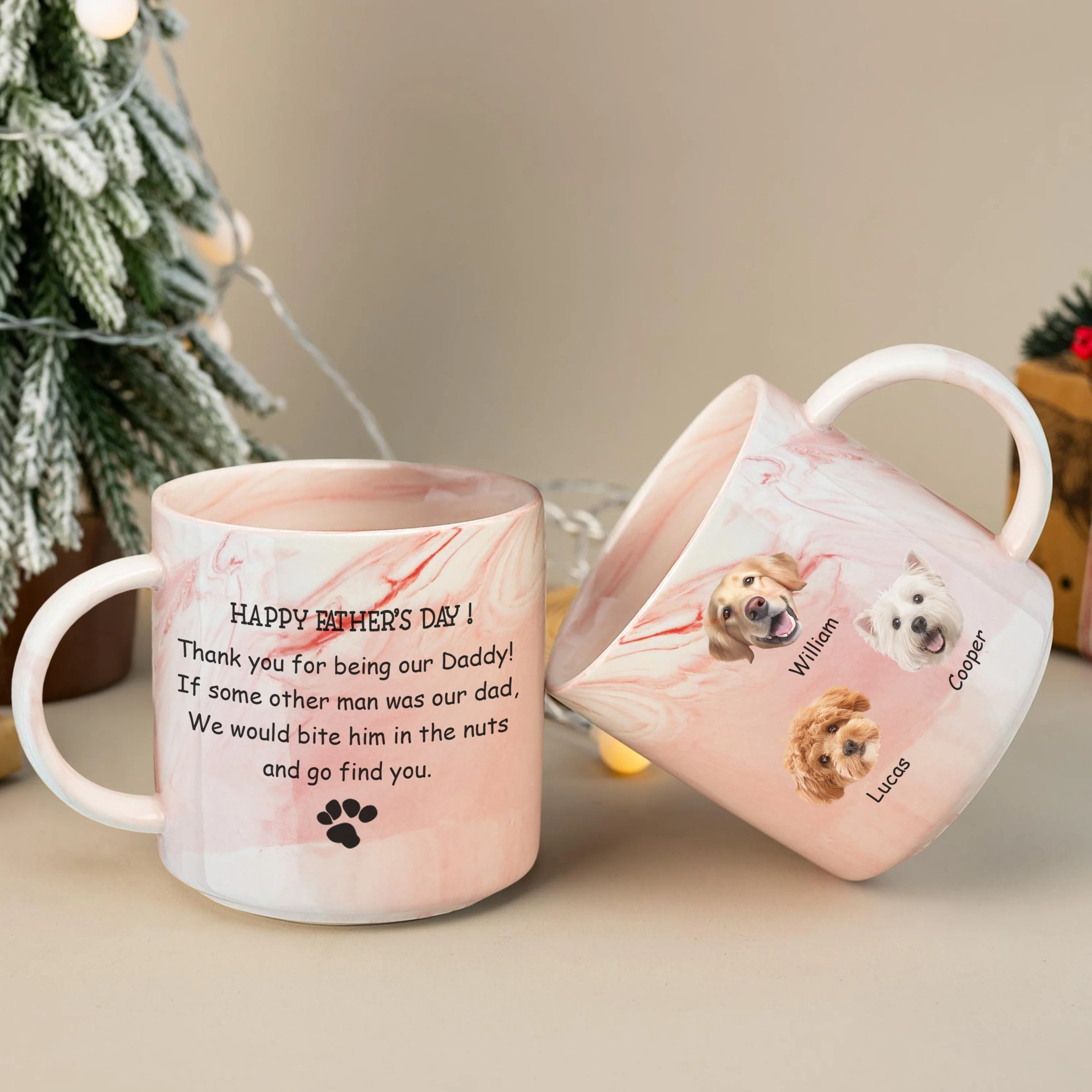 Custom Photo Thank You For Being My Mommy Marble Mug TH10 892441 - Image 3