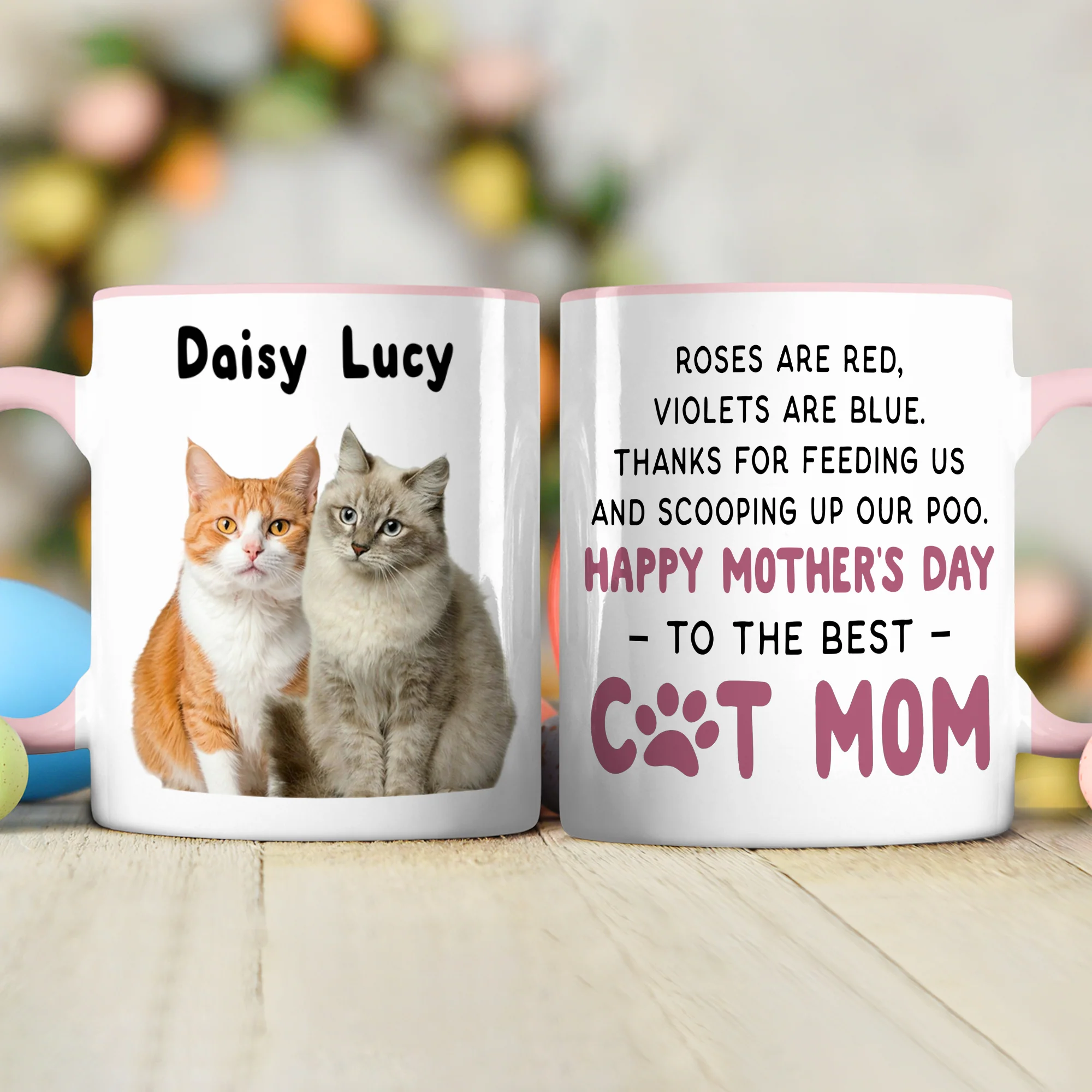 Custom Photo Thanks For Feeding Me Cat Lover Accent Mug TH10 892491 - Image 4