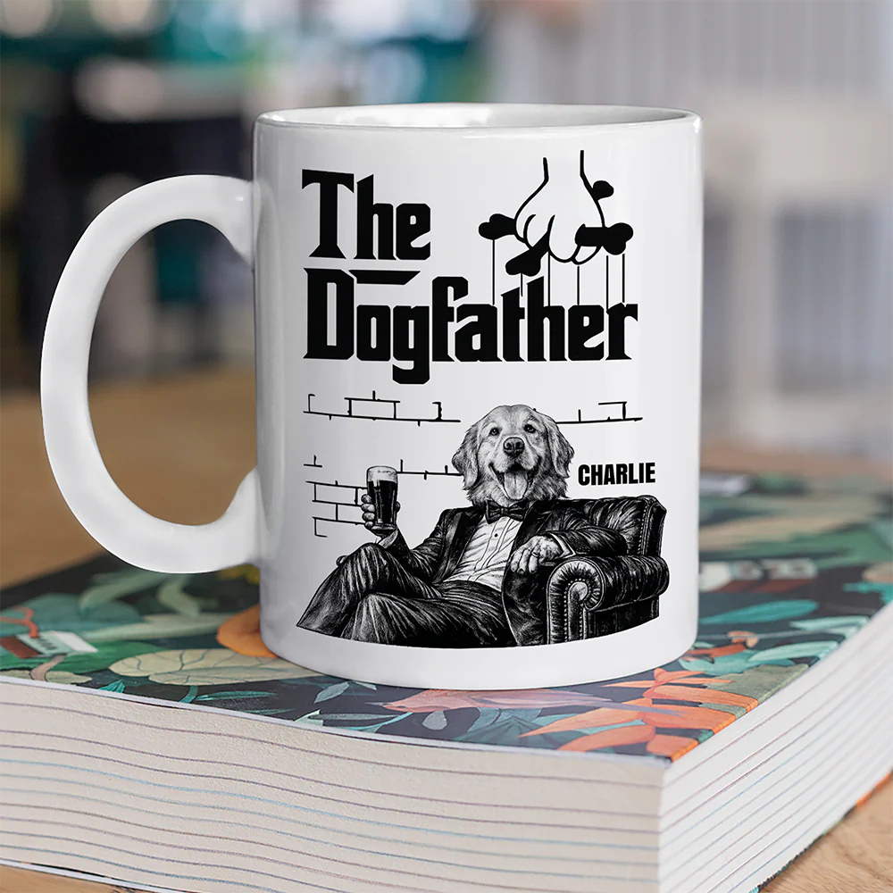 Custom Photo The Dog Father - Mafia Dog Mug - Gift For Father's Day TH10 169589 - Image 5