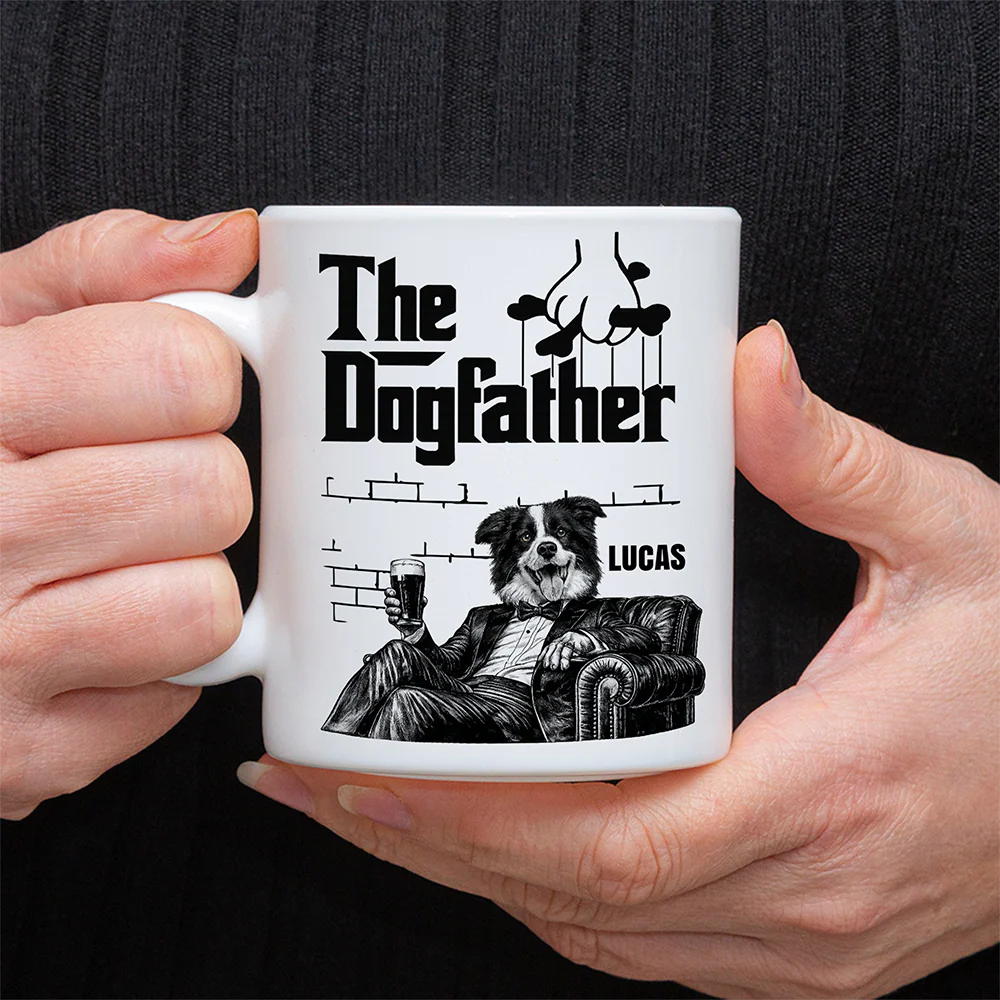 Custom Photo The Dog Father - Mafia Dog Mug - Gift For Father's Day TH10 169589 - Image 6