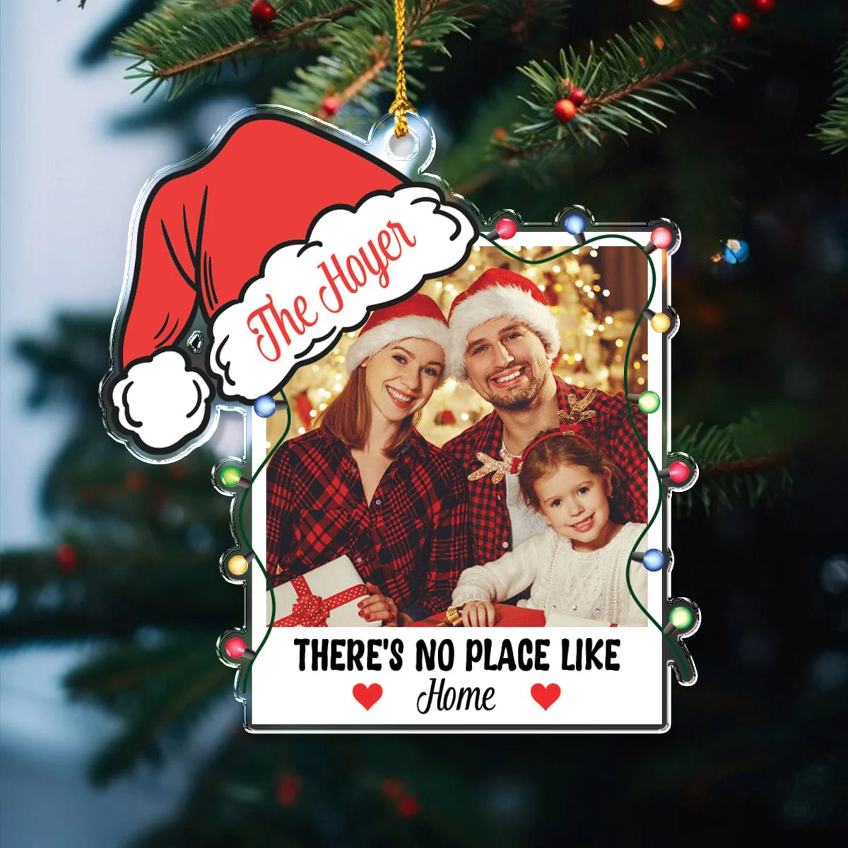 Custom Photo There's No Place Like Home Family Acrylic Ornament TH10 892051