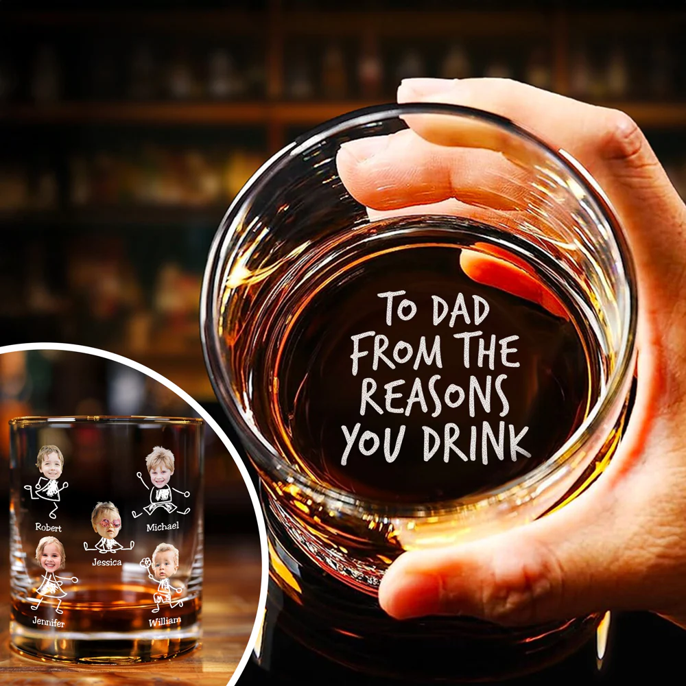 Custom Photo To Dad From The Reasons You Drink Rock Glass N304 890879 - Image 4